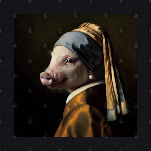 Pig with a Pearl Earring: National Pig Day Parody by Edd Paint Something